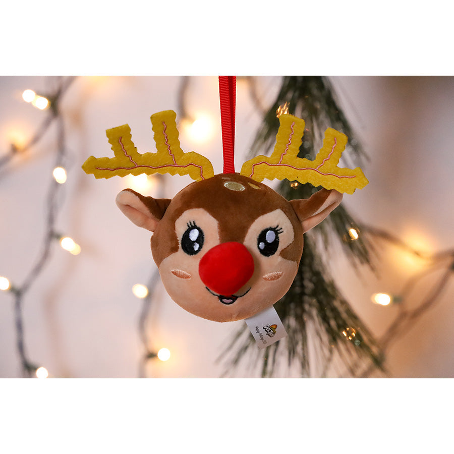 Crinkle Cut Fries Reindeer Plushie Ornament