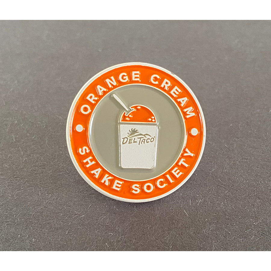 NEW! Limited-Edition Orange Cream Shake Society Enamel Pin